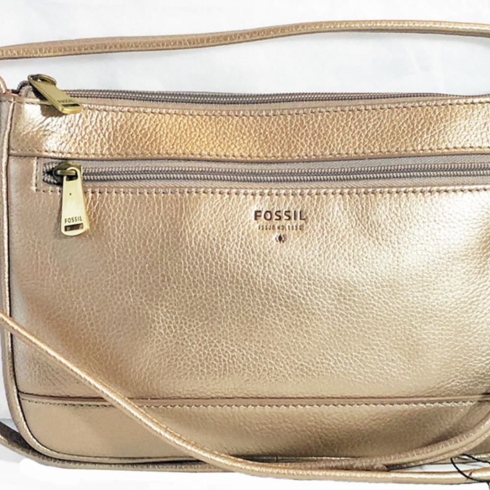Fossil Mini Crossbody in Pale Rose Metallic